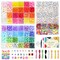 48 Colors Pony Beads Friendship Bracelet Kit Letter Beads Heart Beads for Jewelry Making, DIY Arts and Crafts Gifts Toys for Girls and Adults